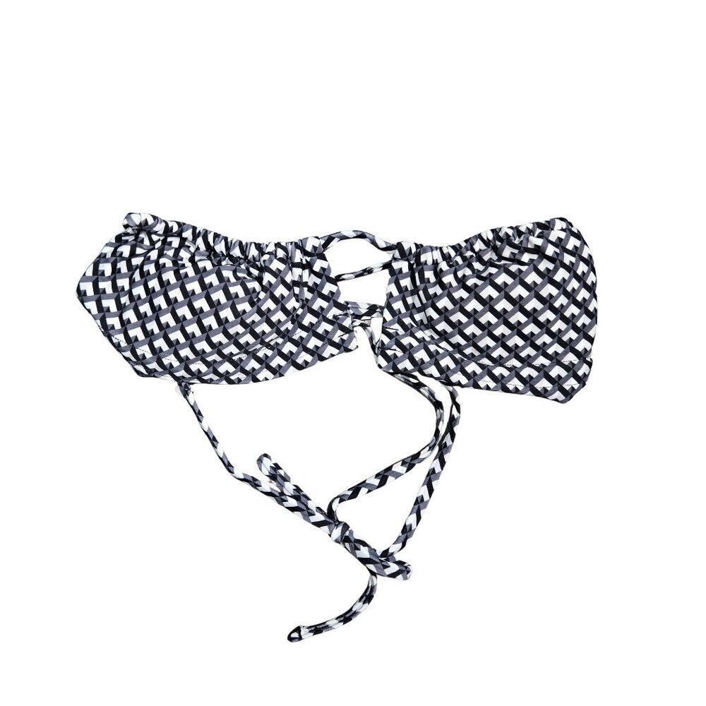 NWT | Sports Illustrated | Black & White Geometric Bralette Bikini Top | XS